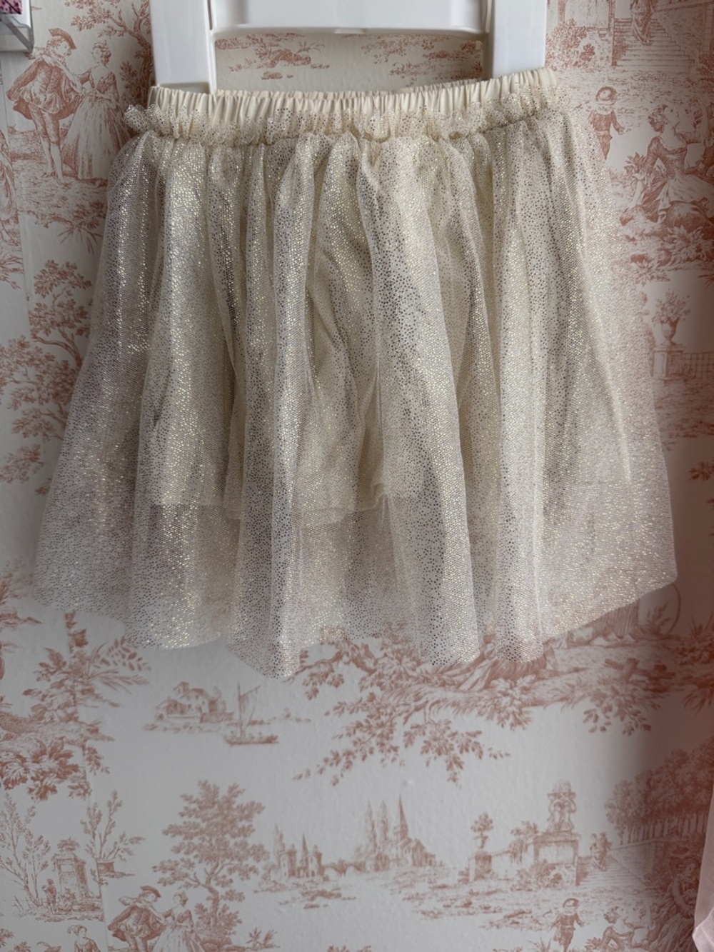 Zara Kids Cream Sparkle Tulle Skirt. Size 2-3 years